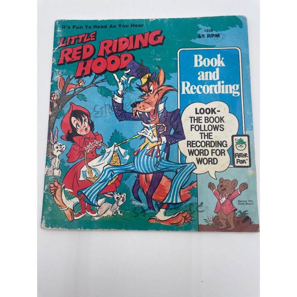 Vintage 1981 Little Red Riding Hood Book NO Record By Peter Pan With Illustratio